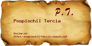 Pospischil Tercia névjegykártya